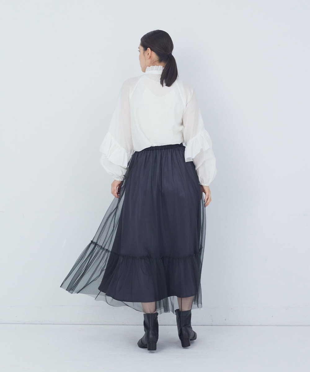 ADIEU TRISTESSE ポリエステルチュールスカート グレー