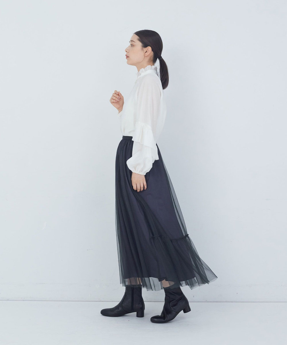ADIEU TRISTESSE ポリエステルチュールスカート グレー