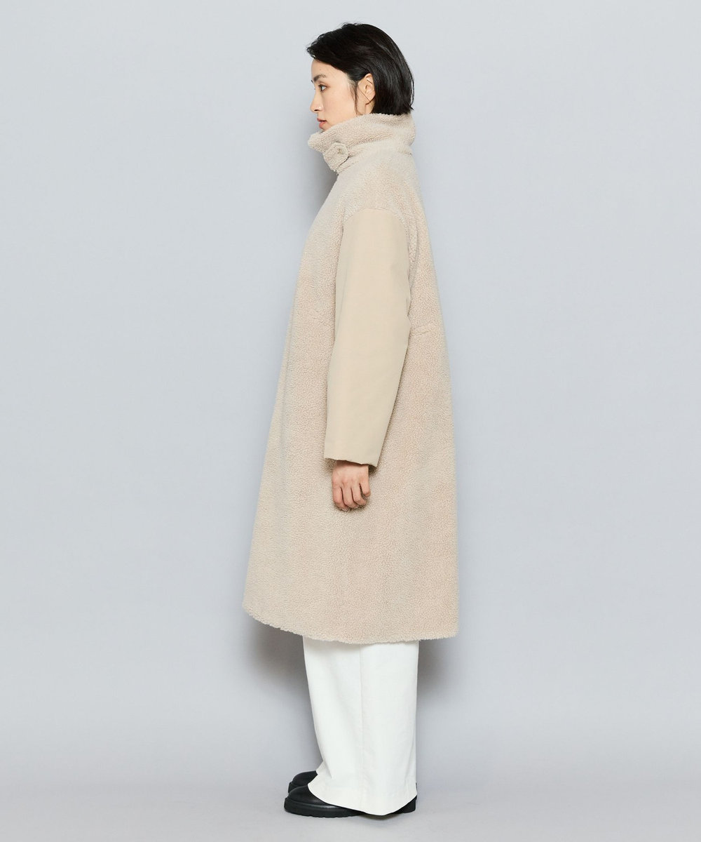 L'EQUIPE ボア×ウェザークロスコート ベージュ