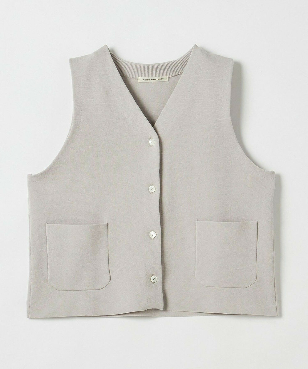 ADIEU TRISTESSE COTTON SURF　ベスト グレイッシュベージュ