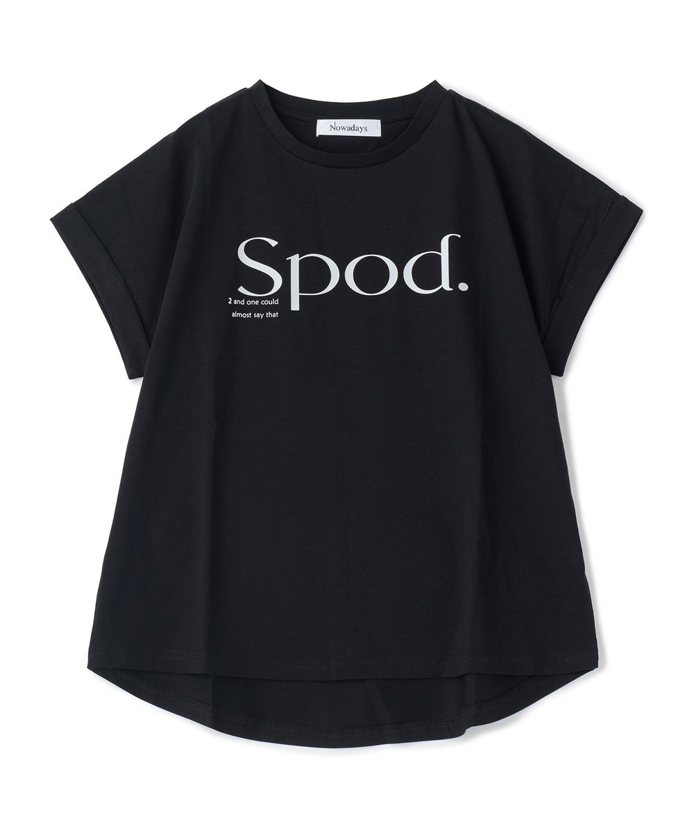 NOWADAYS ドライタッチコットンロゴTシャツ ブラック
