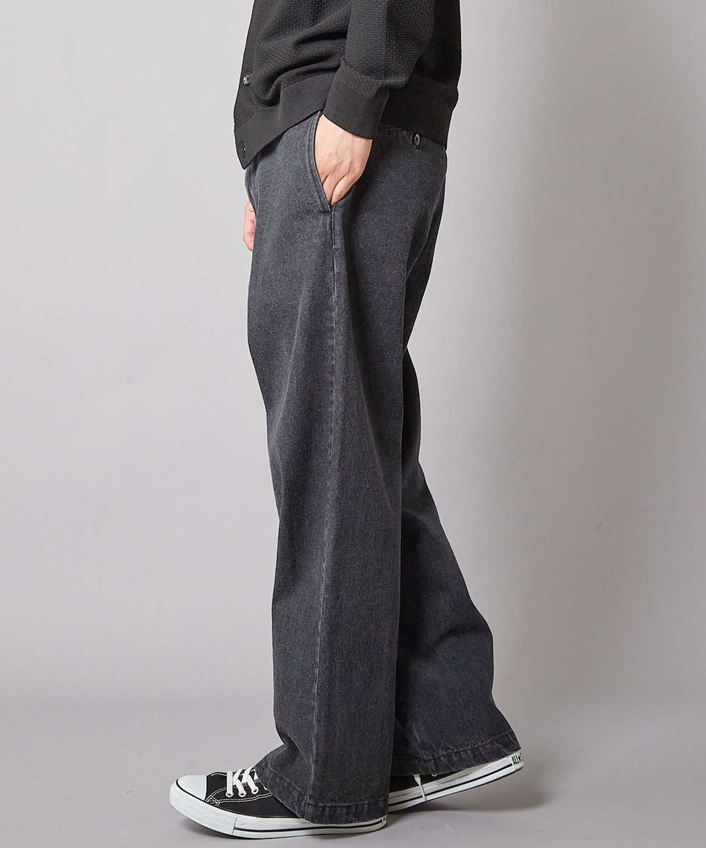 UNION STATION WIDE LEG デニムパンツ ブラック