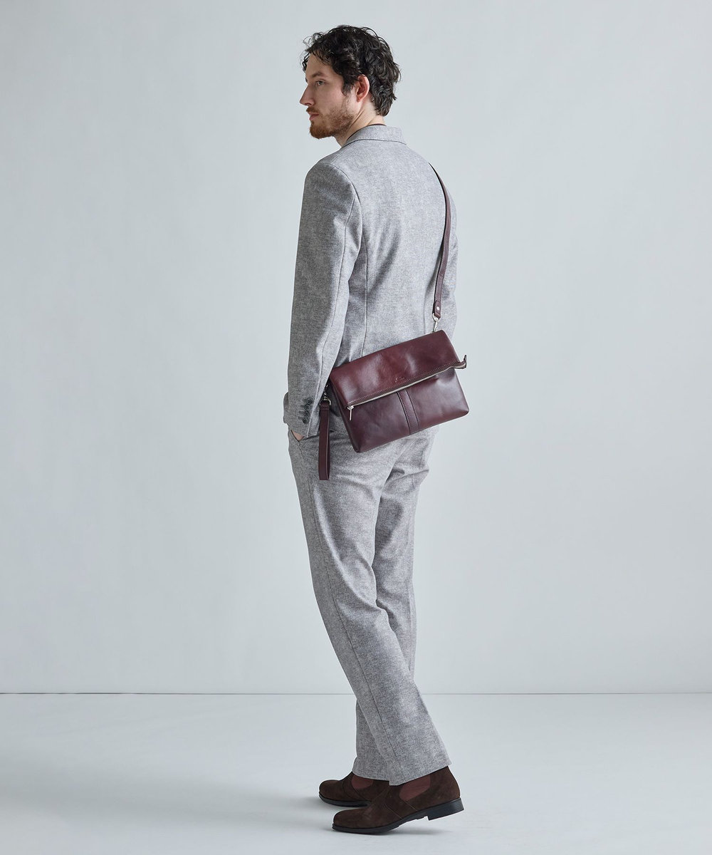 MEN'S BIGI 【SEEKER/シーカー】別注 2wayクラッチ&ショルダーバッグ ダークブラウン