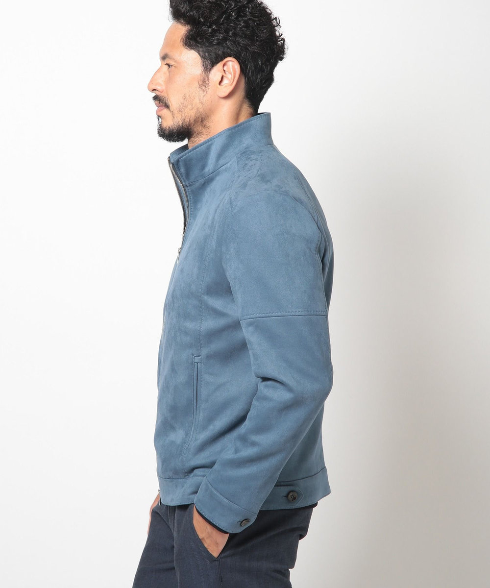 MEN'S BIGI フェイクスエードダンボールブルゾン ブルー