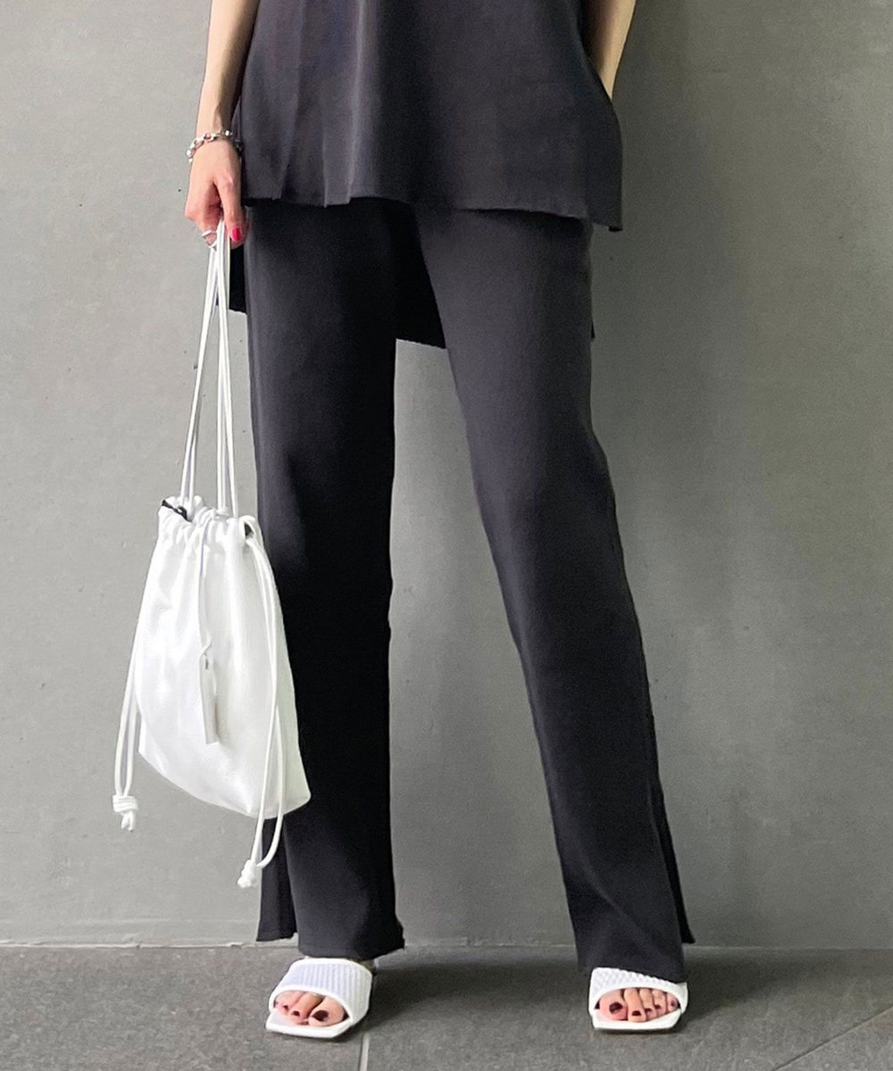 1er Arrondissement ハニカムリブパンツ ダークラベンダー
