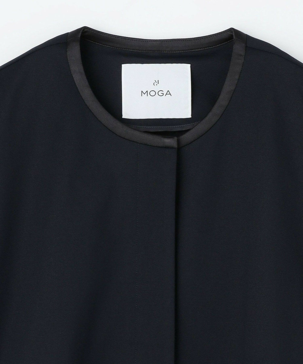 MOGA Lサイズ（大きいサイズ） 【大きいサイズ】P/Cポンチノーカラージャケット［セットアップ可能］ ネイビー