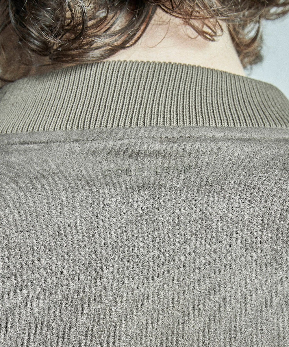 MEN'S BIGI 【COLE HAAN/コール ハーン】別注スエードタッチモックネックロングTシャツ チャコールグレー