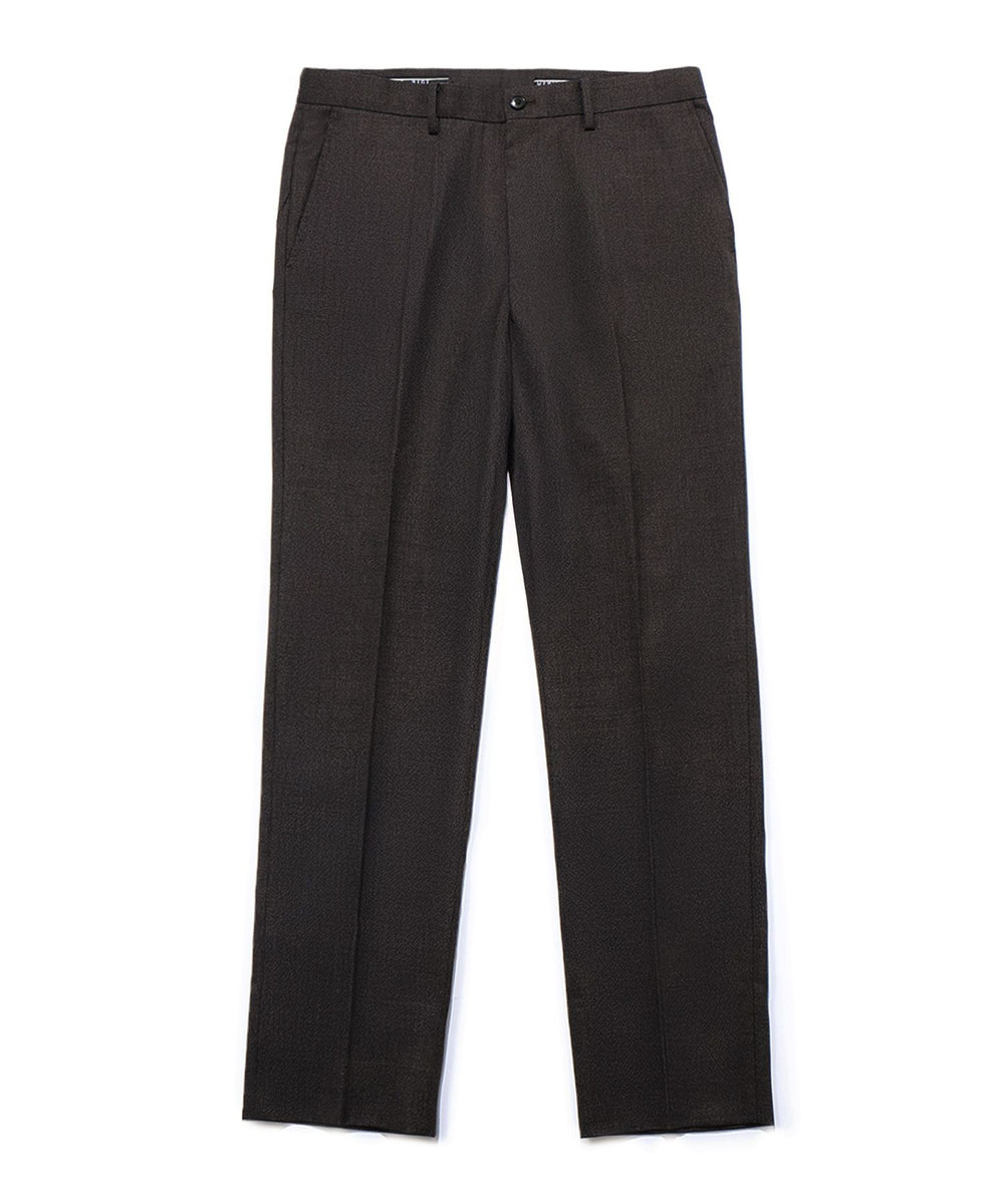 MEN'S BIGI ミックスヤーン/ホップサックスラックス ブラウン
