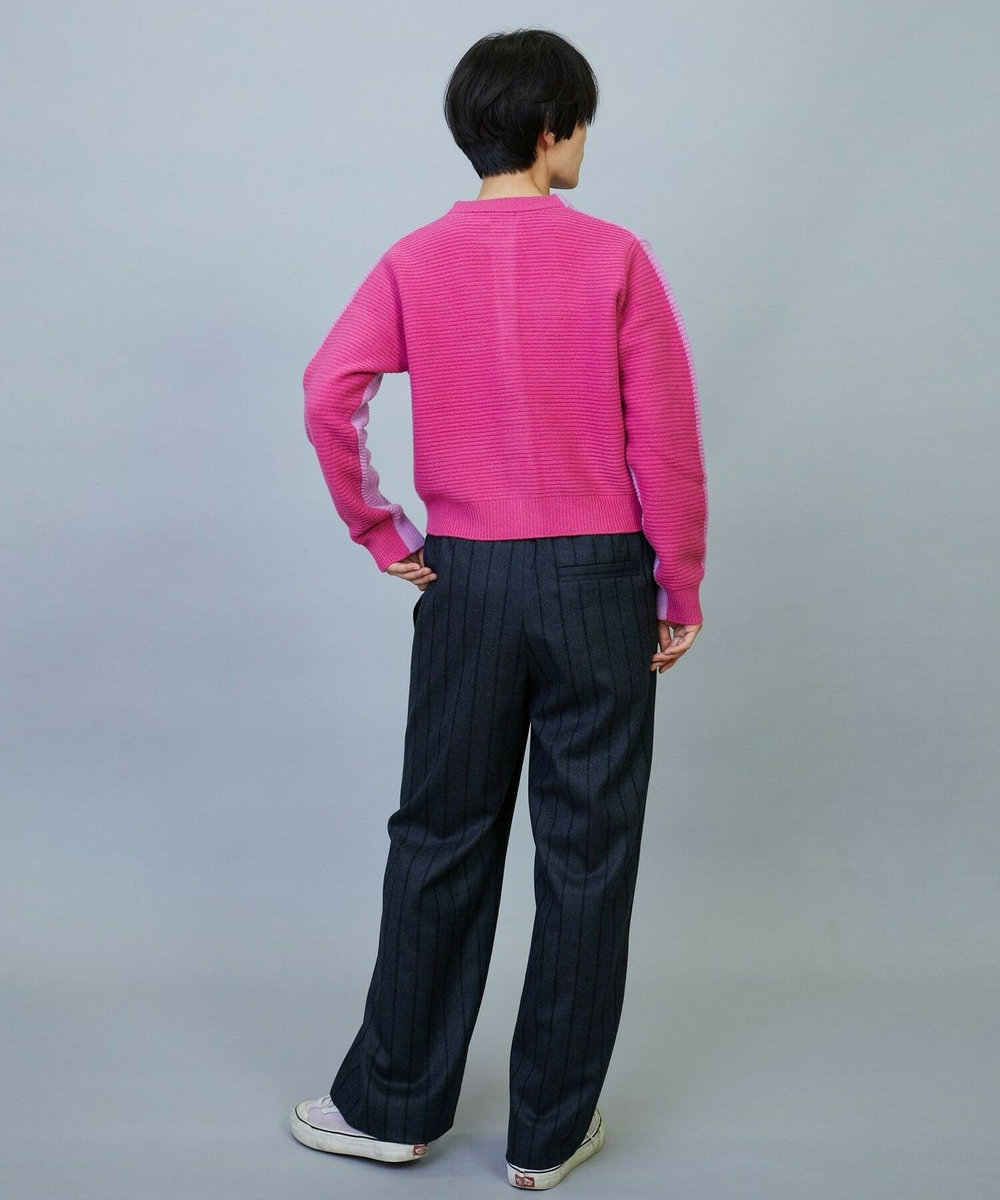 MOGA ANNUAL×MOGA　ウールカシミヤバイカラーカーディガン ピンク