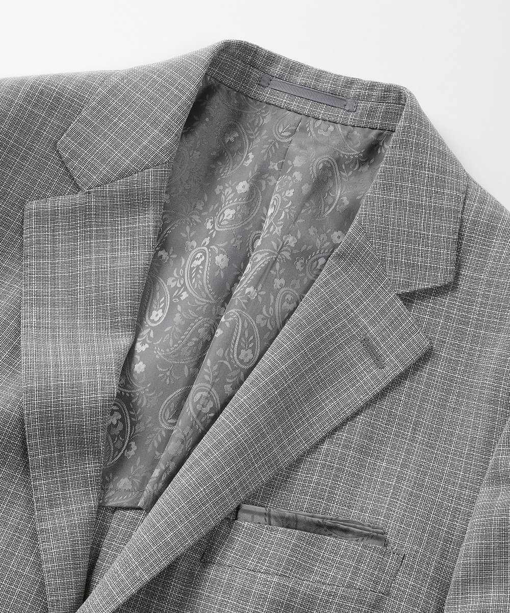 MEN'S BIGI 【ACTIVE TAILOR】ミックスヤーン/ホップサックジャケット ライトグレー