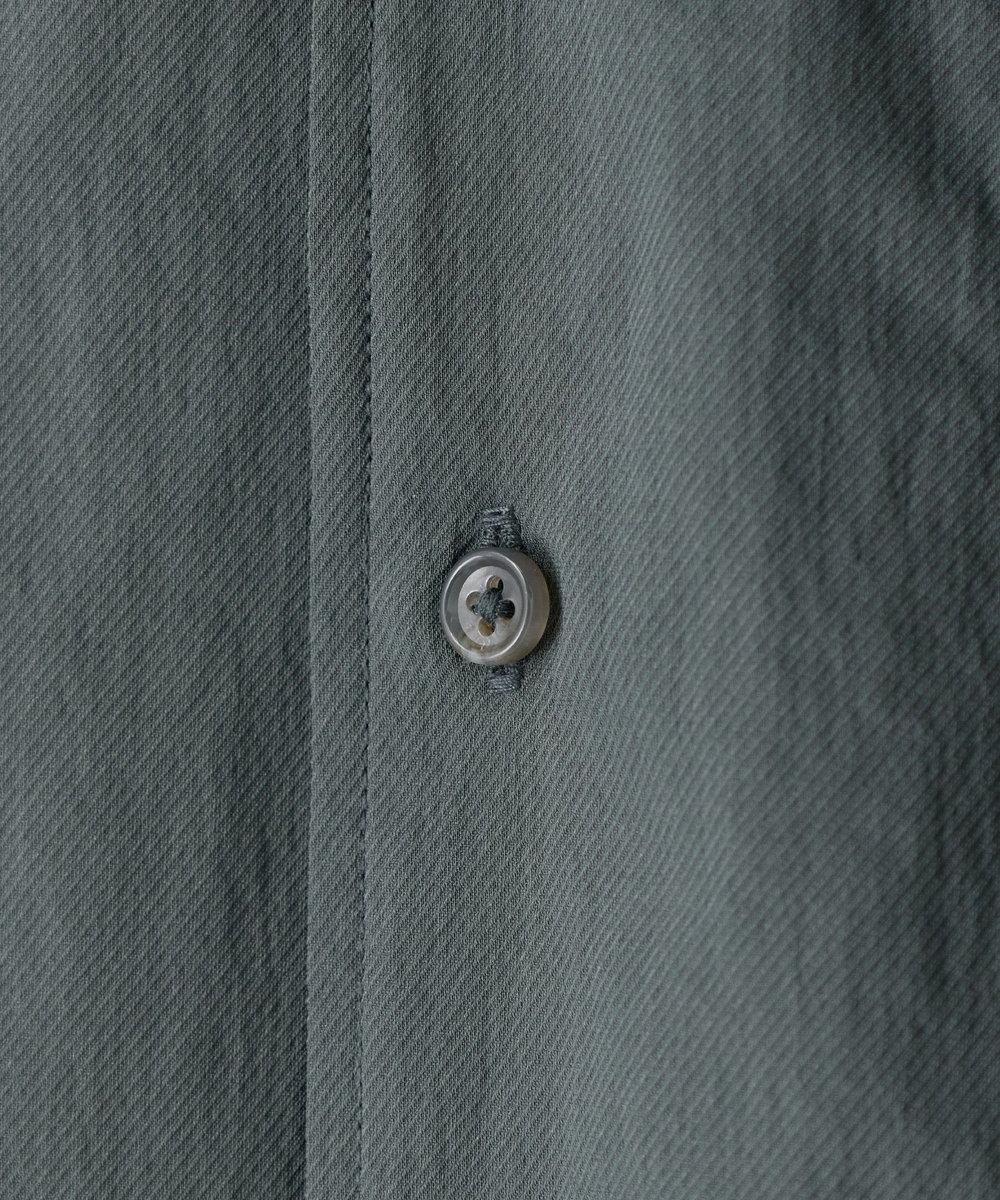 MEN'S BIGI SMARTTECH ナイロンストレッチ スタンドカラーシャツ＜接触冷感/ストレッチ/防シワ性/ウォッシャブル＞ カーキ