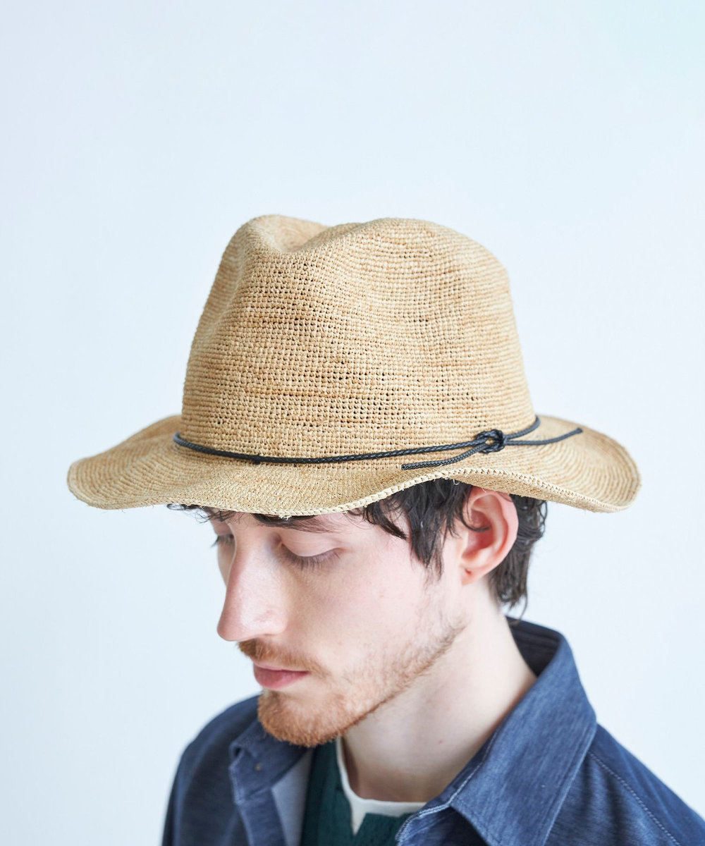 MEN'S BIGI ラフィアサマーハット ベージュ系その他