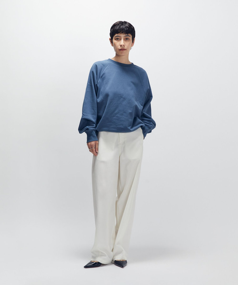 1er Arrondissement 【WEB限定カラーあり】＜SOLto (ソルト)＞レースアップスウェット インディゴブルー