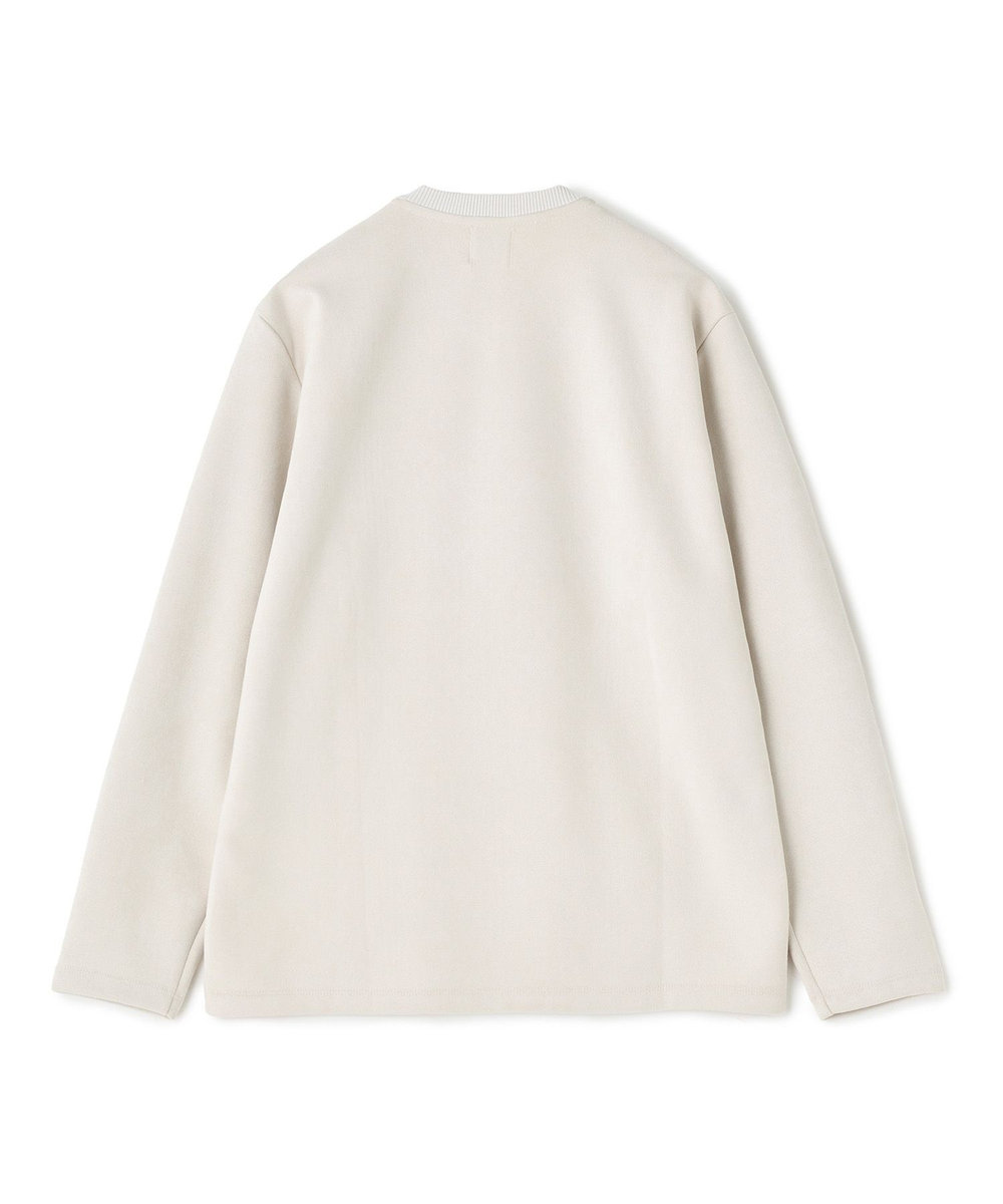 MEN'S BIGI アランパネル ニットコンビVネックロングTEE グレー