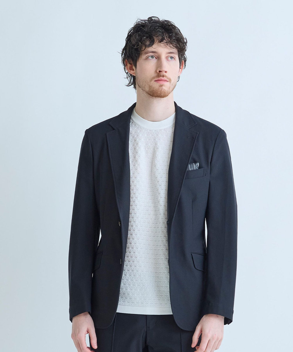 MEN'S BIGI 【ACTIVE TAILOR】Air tool テーラードジャケット＜高通気性/ストレッチ/接触冷感/UVカット/防シワ＞ ブラック