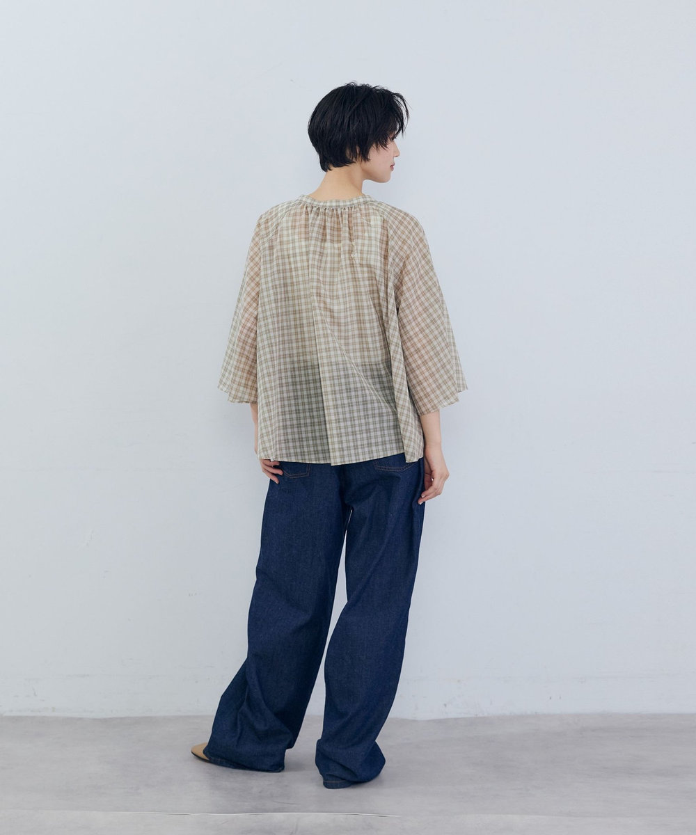 ADIEU TRISTESSE フレアーシルエットブラウス ベージュ系その他