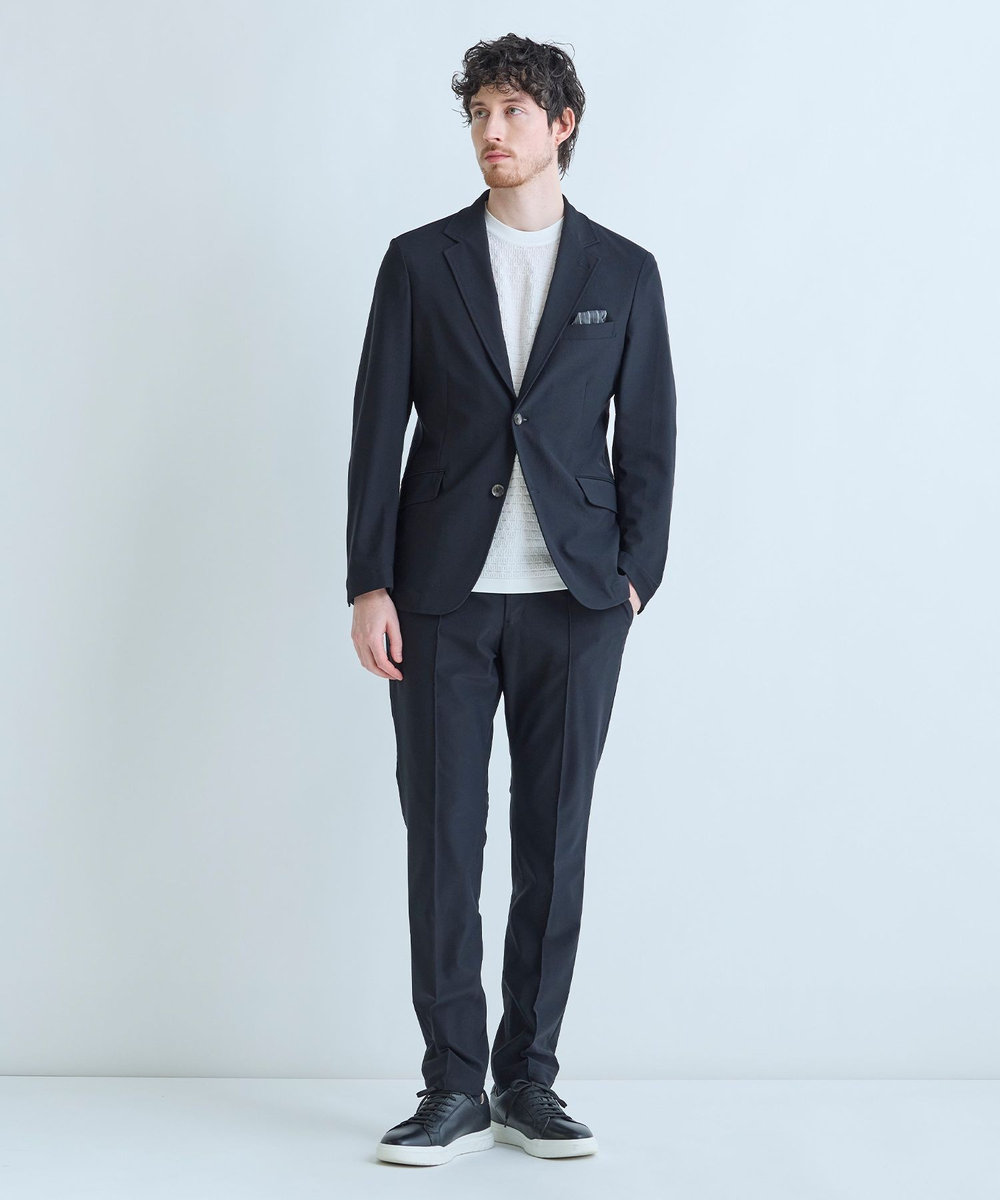 MEN'S BIGI 【ACTIVE TAILOR】Air tool テーラードジャケット＜高通気性/ストレッチ/接触冷感/UVカット/防シワ＞ ブラック