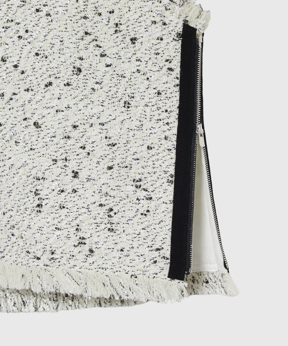 DÉPAREILLÉ NEP TWEED PULLOVER GILET / ネップツィードプルオーバージレ オフホワイト