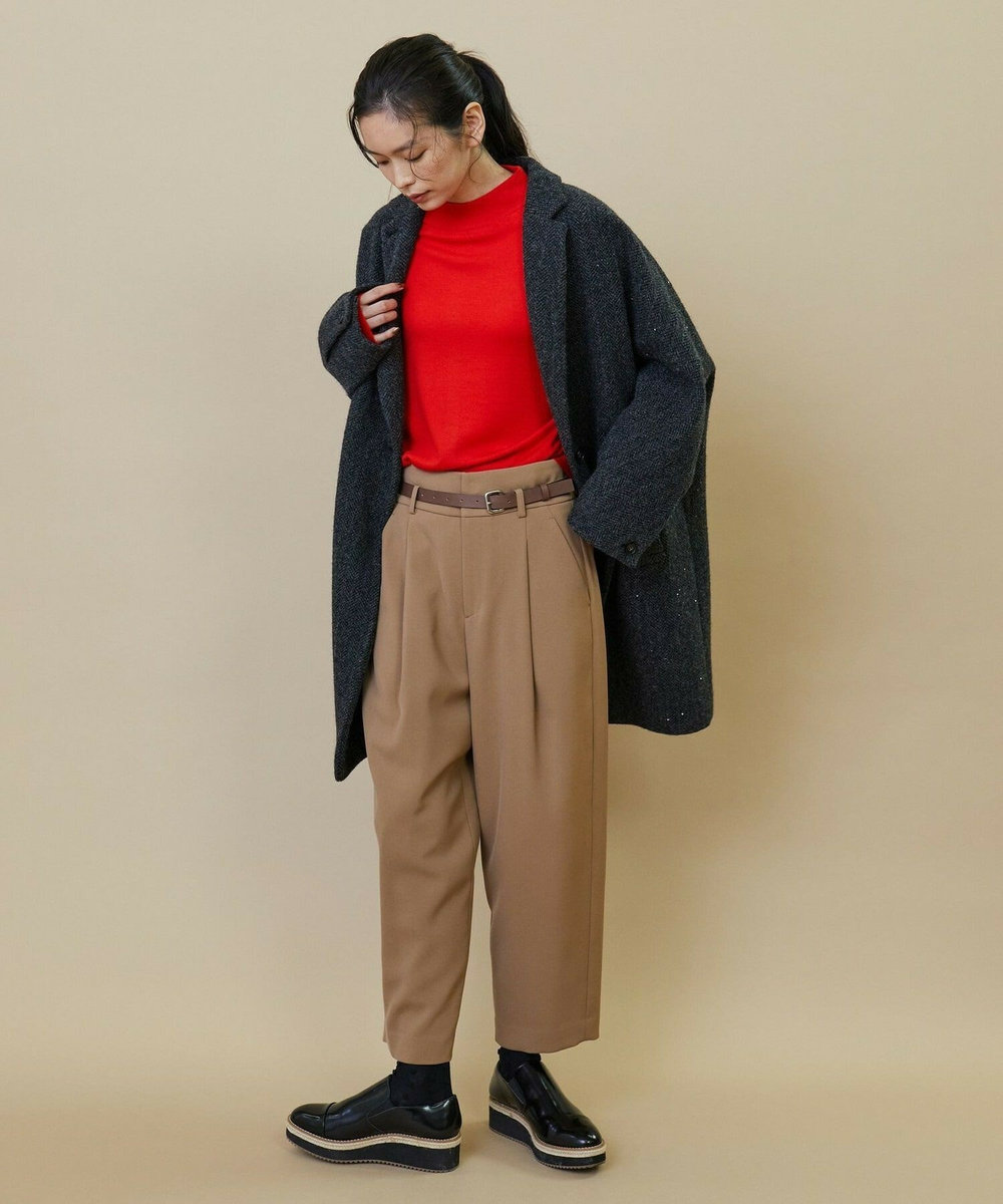 L'EQUIPE 後ろスライド付き20mmベルト ダークブラウン