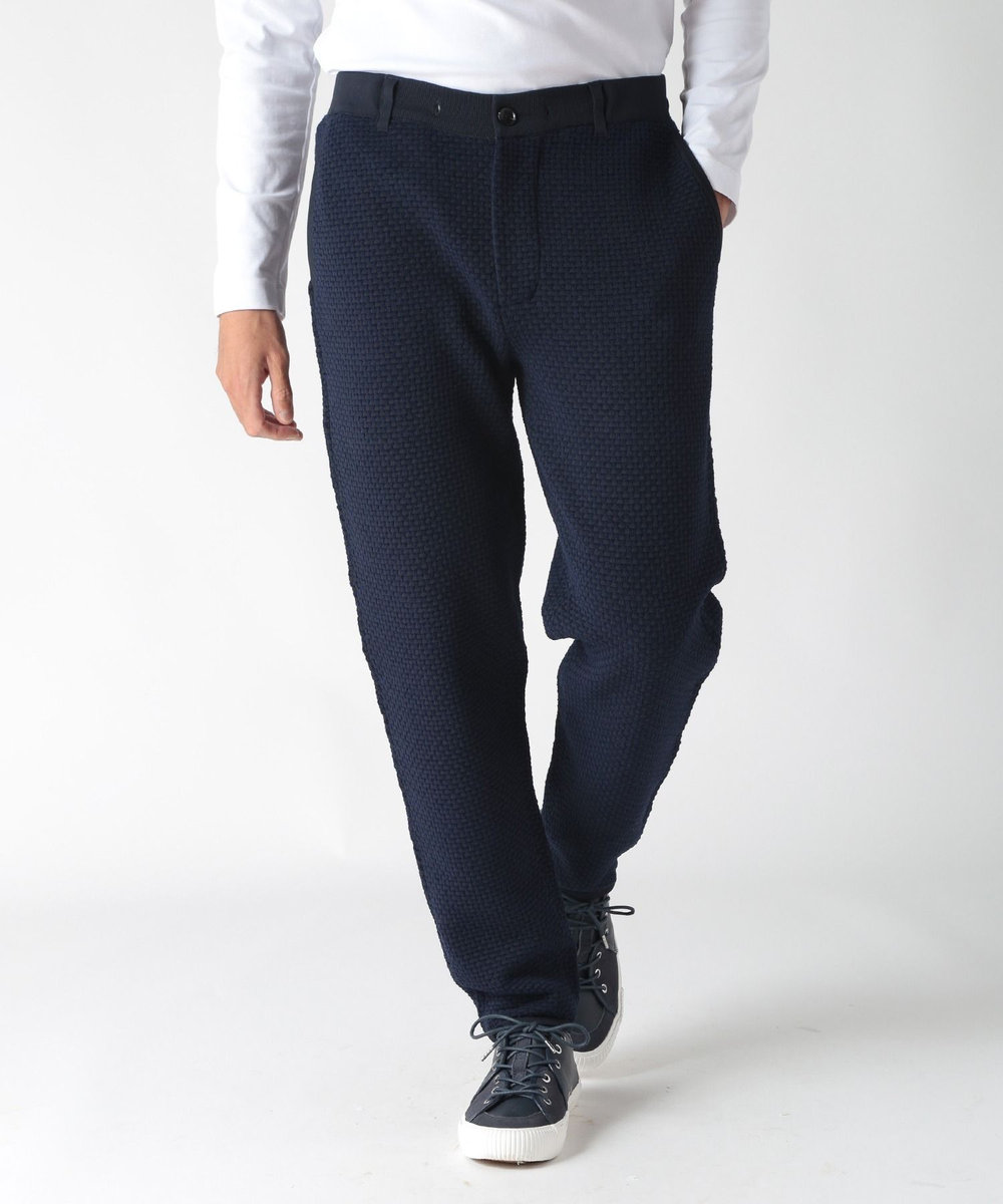 MEN'S BIGI 【ACTIVE TAILOR】モール混ニットパンツ ネイビー