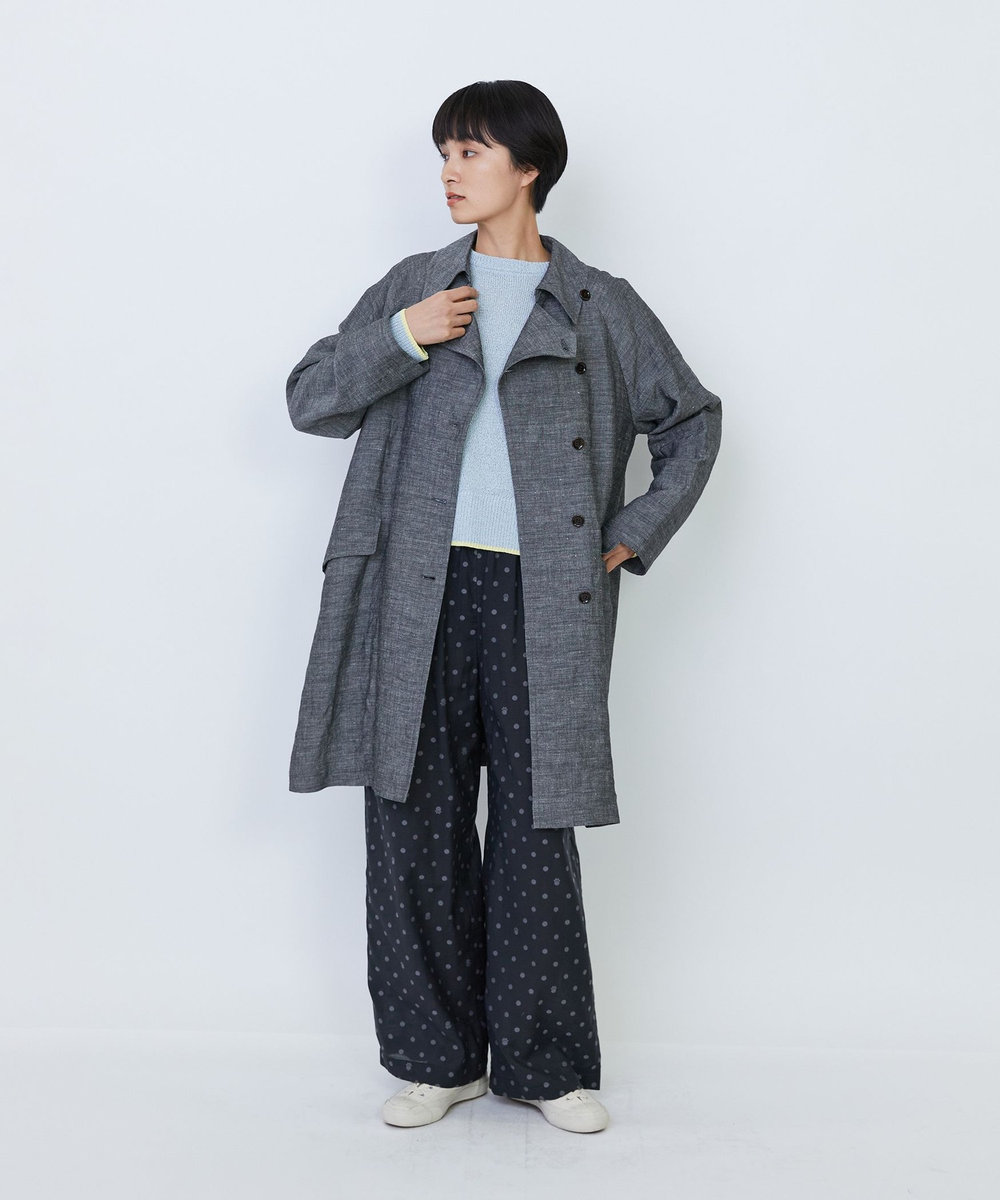 LOISIR バンブーリネンスプリングコート グレー