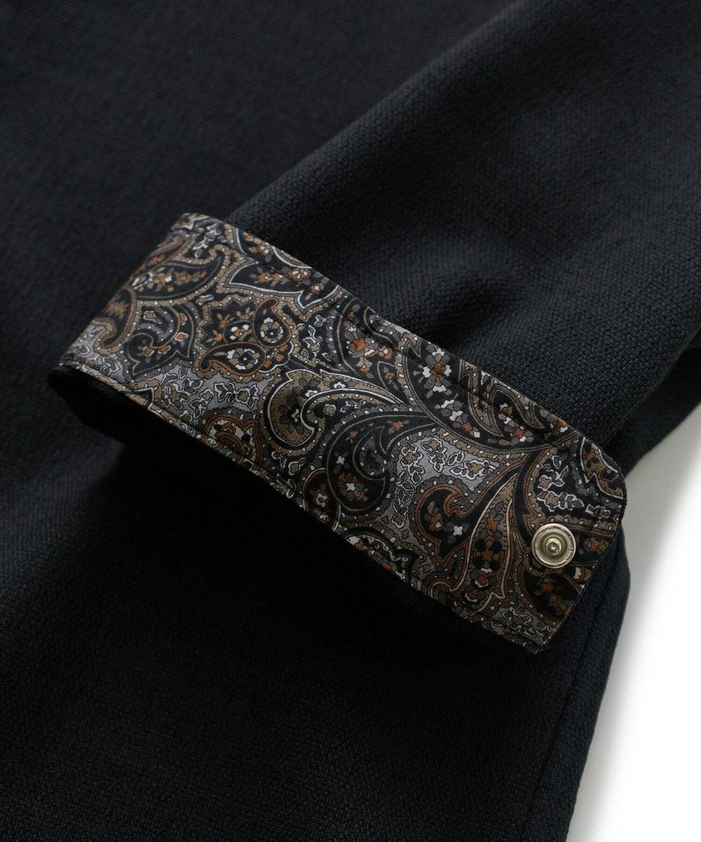 MEN'S BIGI 	ブッチャー七分袖シャツ＜ストレッチ/イージーケア/吸汗性/通気性＞ ブラック