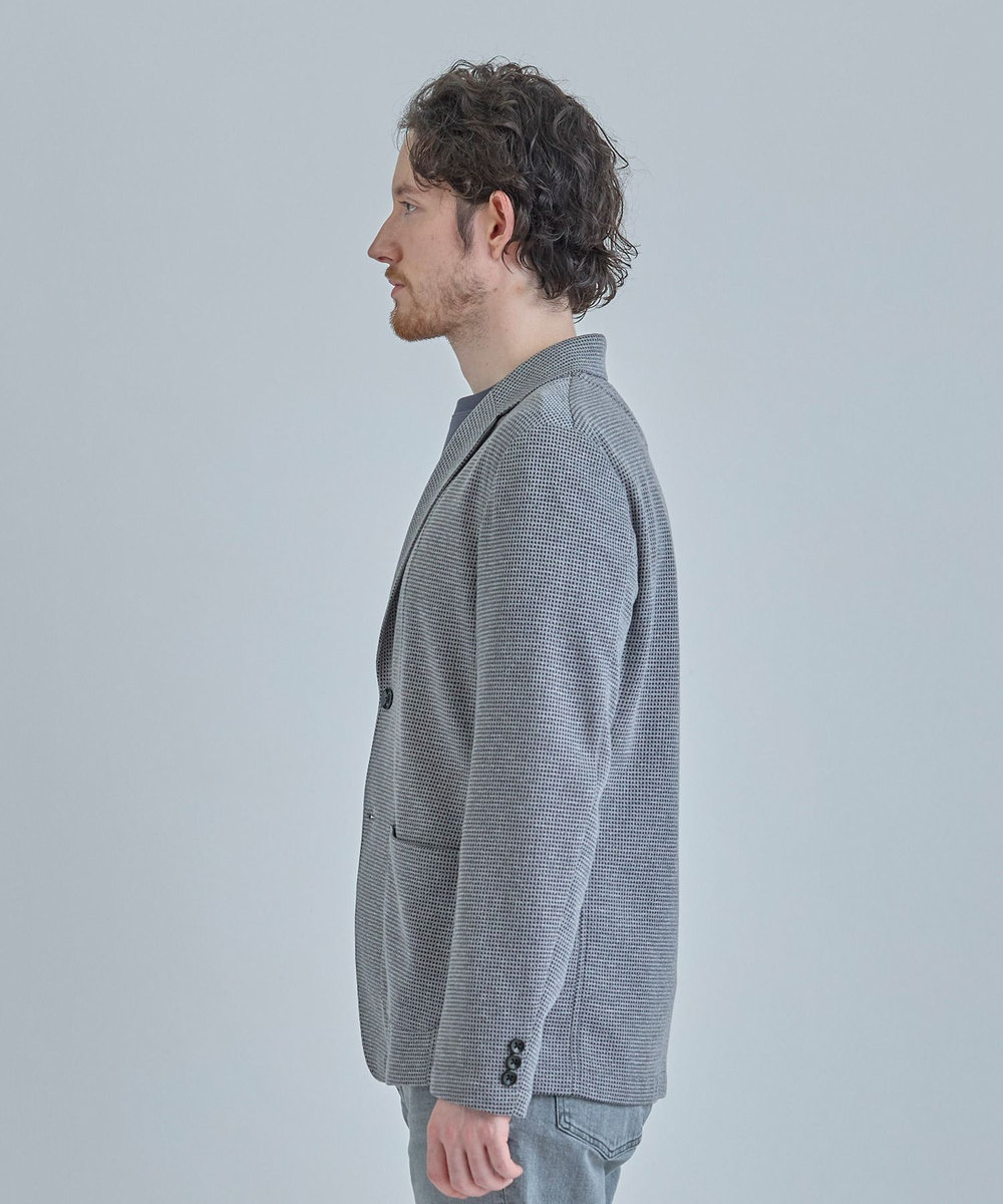 MEN'S BIGI ピンドットダブルラッセル ライトジャケット＜ストレッチ＞＜速乾性＞ グレー