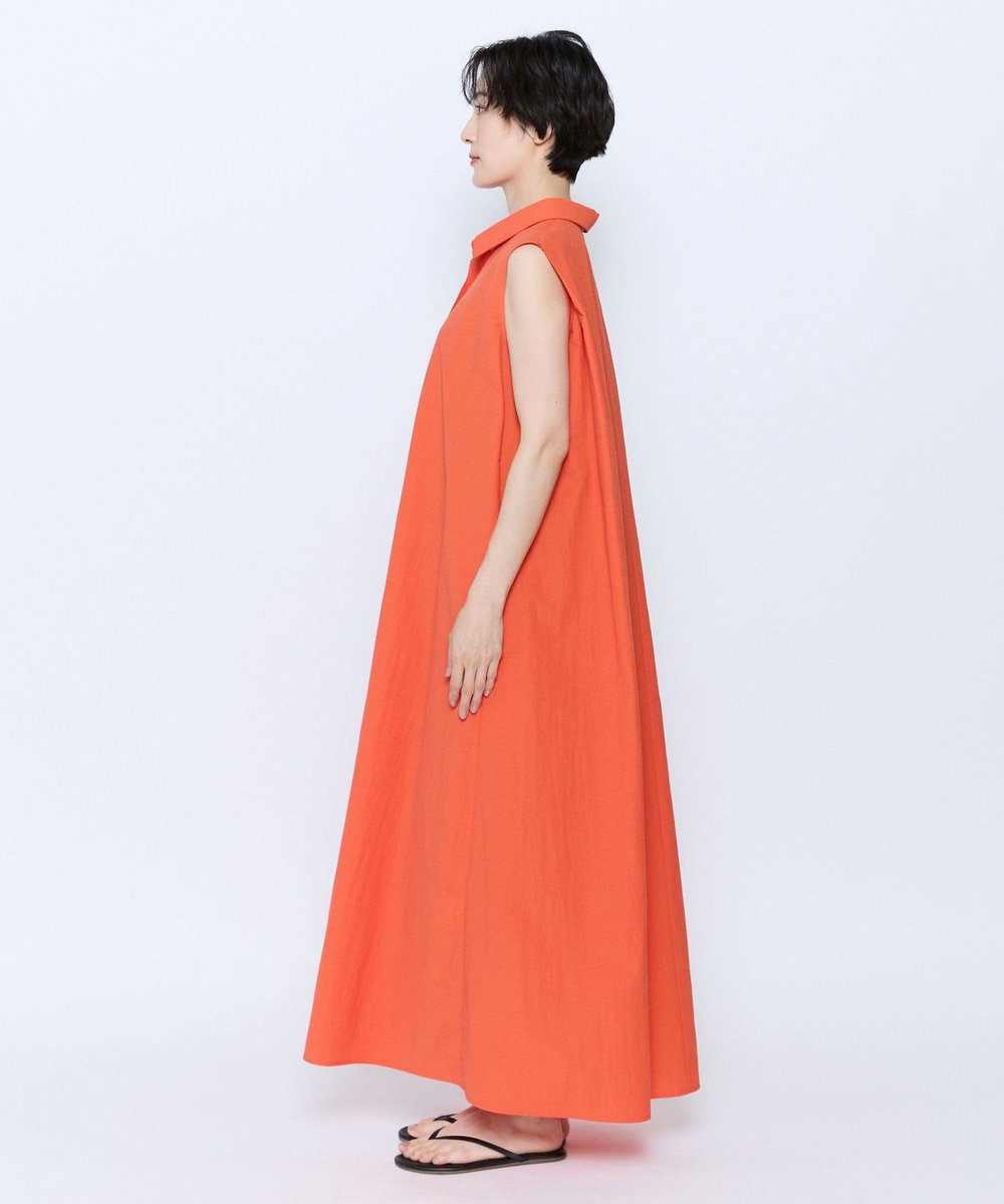 feerique feerique 綿ナイロンクロスAラインワンピース オレンジ