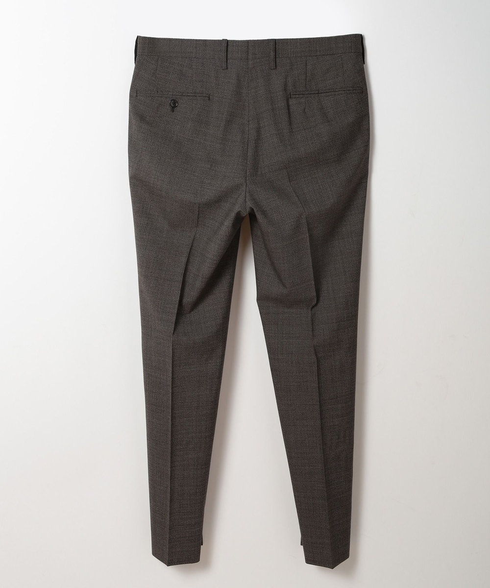 MEN'S BIGI ウールメランジ千鳥格子スーツ＜セットアップ＞ ブラウン