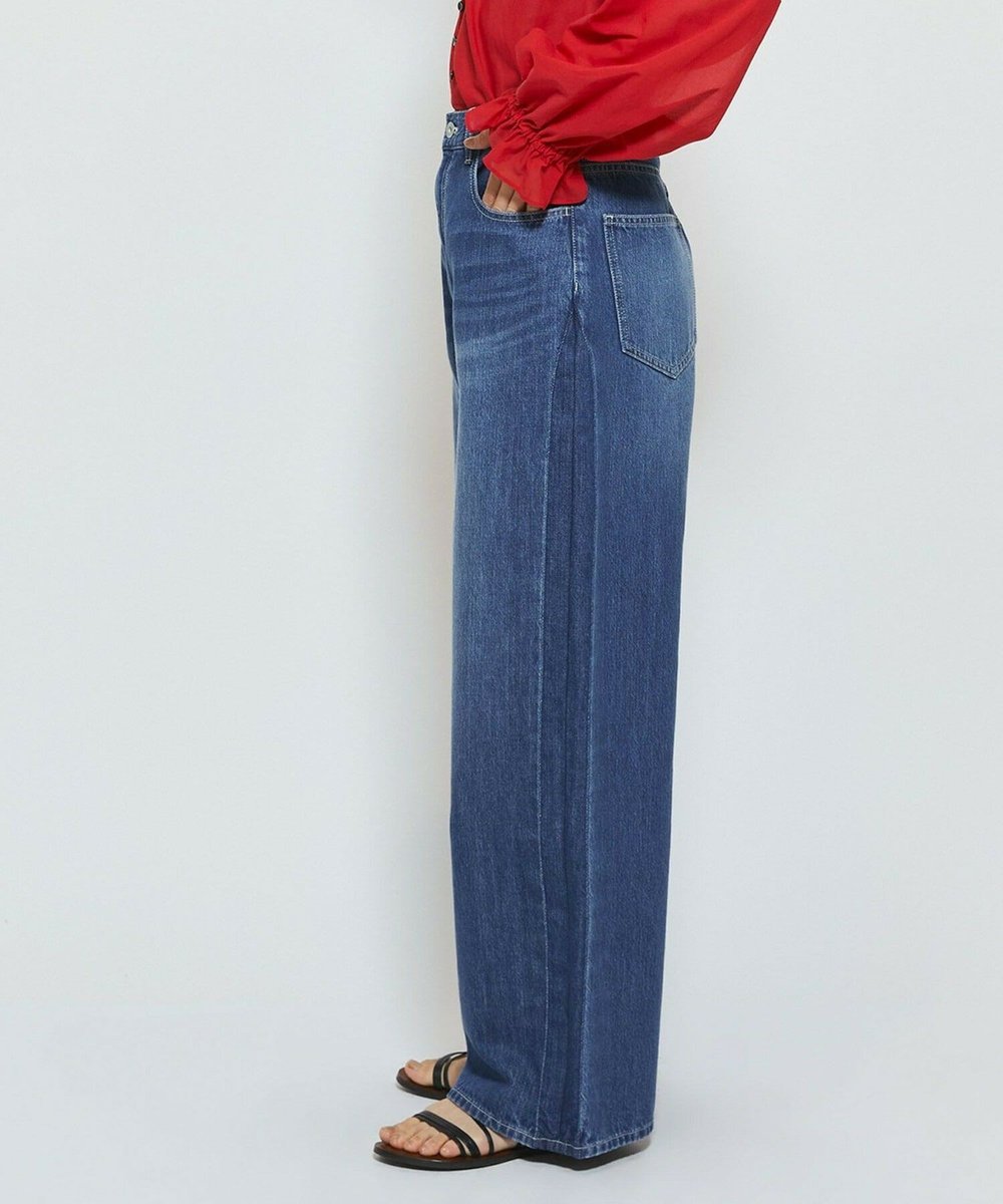 feerique feerique ラインデニムパンツ ブルー