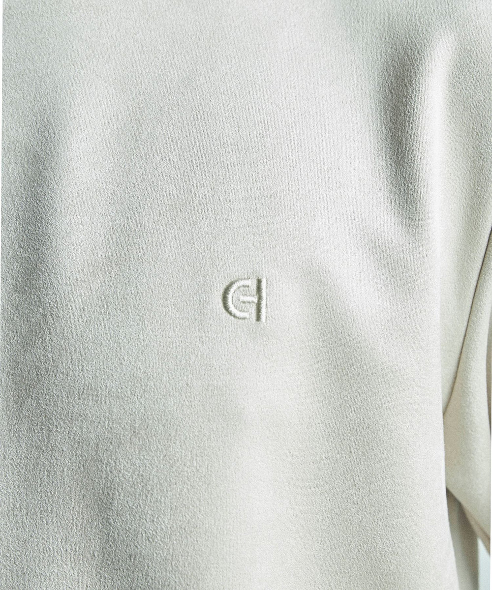 MEN'S BIGI 【COLE HAAN/コール ハーン】別注スエードタッチモックネックロングTシャツ ホワイト