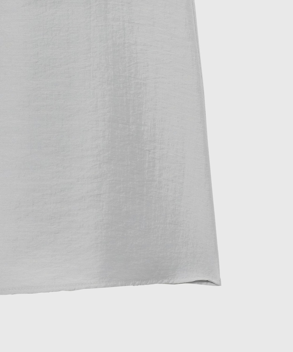 DÉPAREILLÉ SHEER SILK RUFFLE SLEEVELESS BLOUSE / シアーシルクラッフルスリーブレスブラウス ライトグレー