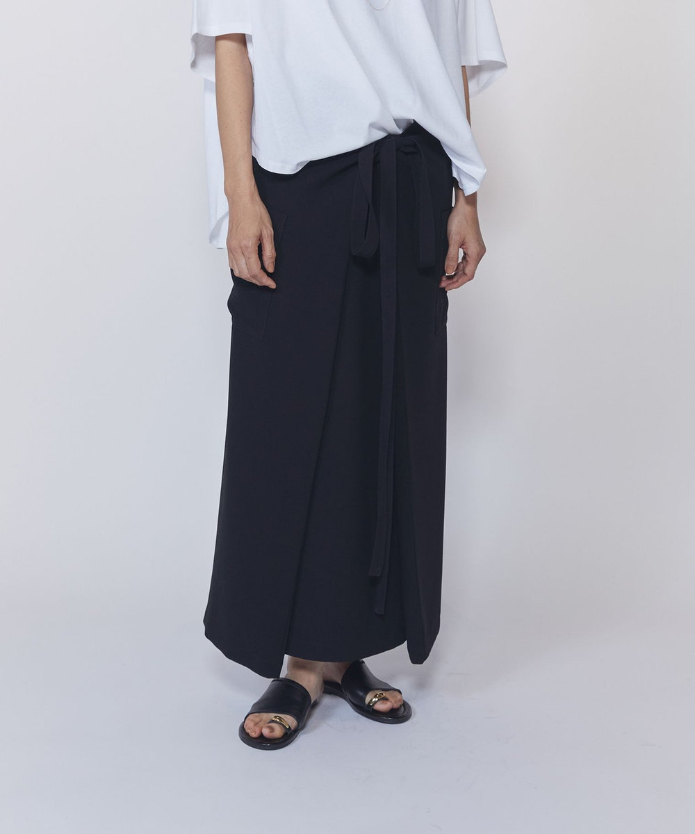 1er Arrondissement 【WEB限定】＜COTHEBISMOKE (コグ ザ ビッグ スモーク)＞“MINA"ダブルラップスカート ブラック