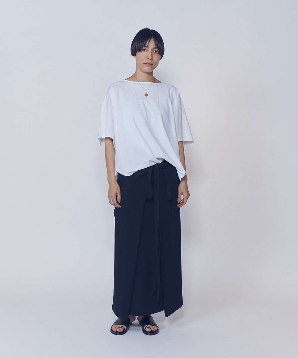 1er Arrondissement 【WEB限定】＜COTHEBISMOKE (コグ ザ ビッグ スモーク)＞“MINA"ダブルラップスカート ブラック