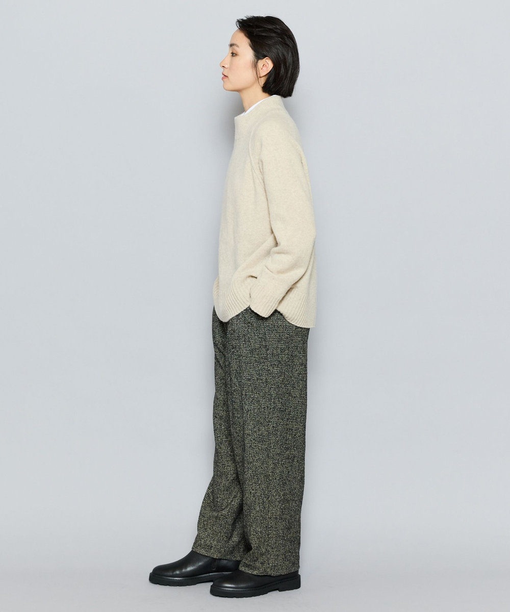 L'EQUIPE カシミヤ混ボトルネックセーター オートミール