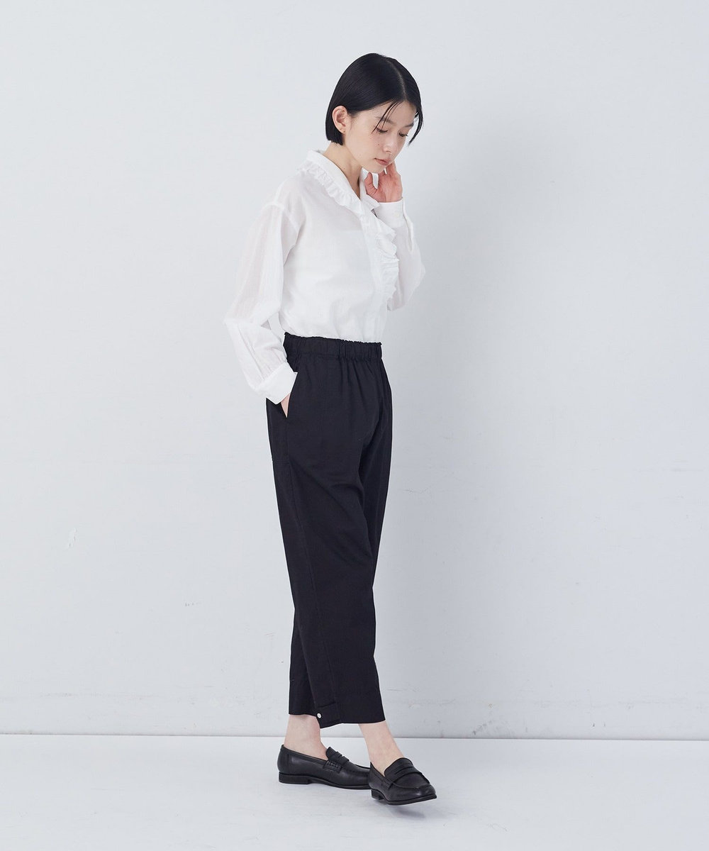 congés payés ADIEU TRISTESSE 【FAVE】サイドポケットクロップドイージーパンツ ブラック