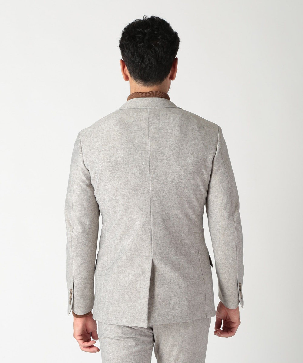 MEN'S BIGI 【ACTIVE TAILOR】ヒートパフォーマーツイード調プリントジャケット（セットアップ対応） ライトグレー