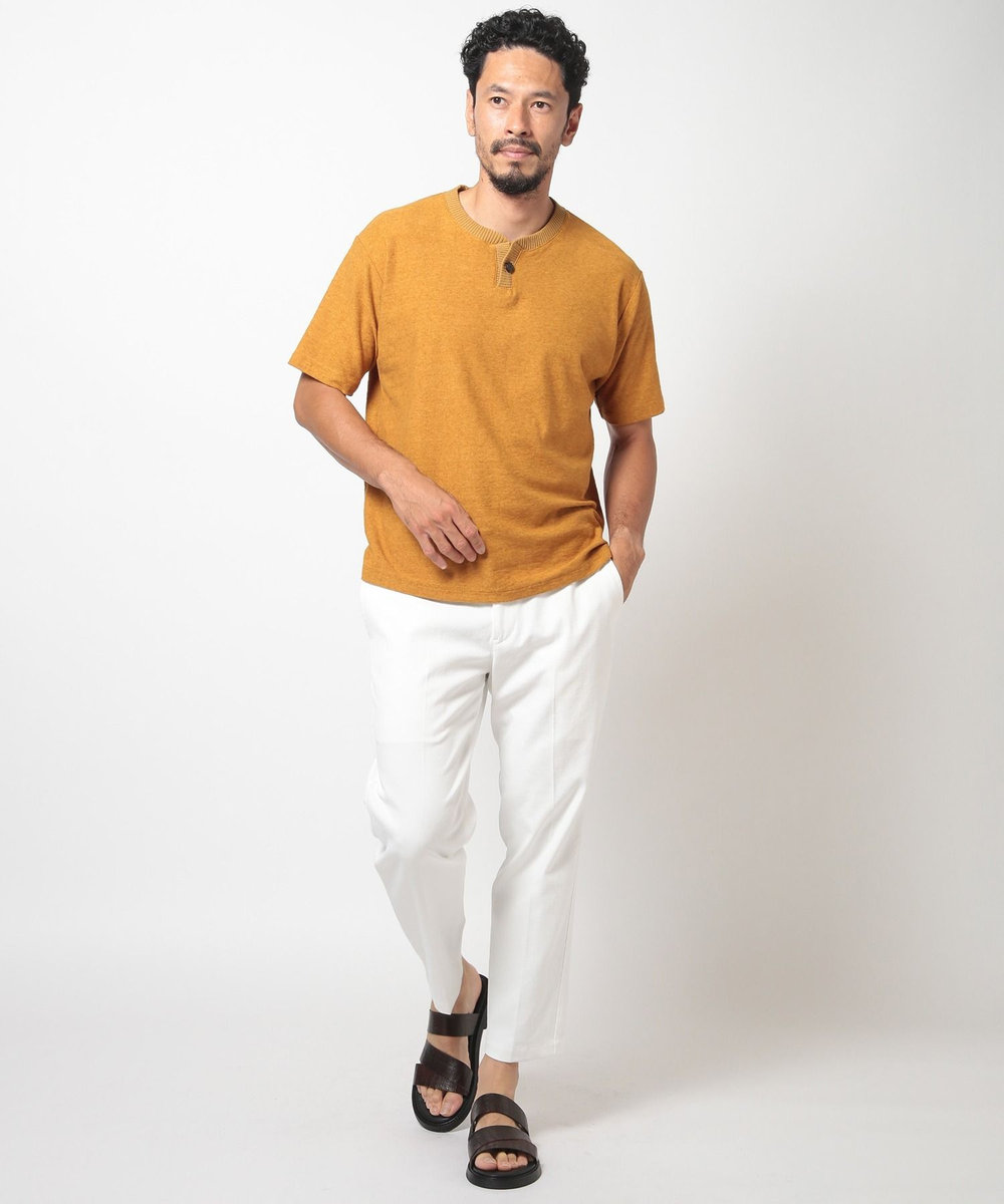 MEN'S BIGI ヴィンテージミニパイルスキッパーカットソー マスタード