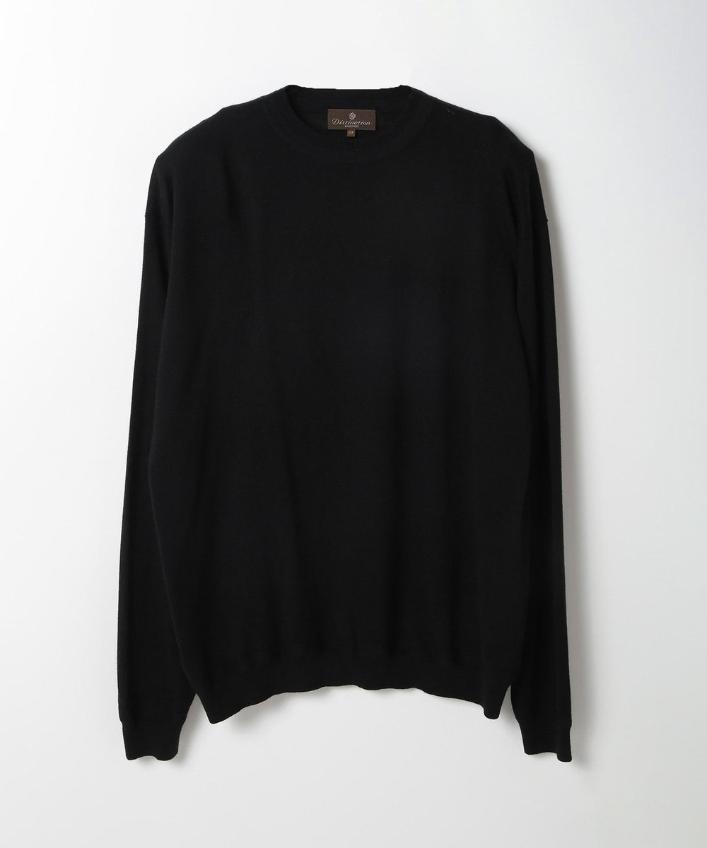 MEN'S BIGI 16Gハイゲージクルーニットソー ブラック