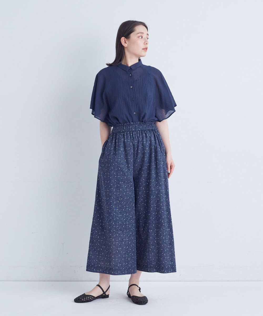 ADIEU TRISTESSE リーフプリントパンツ ブラック系その他