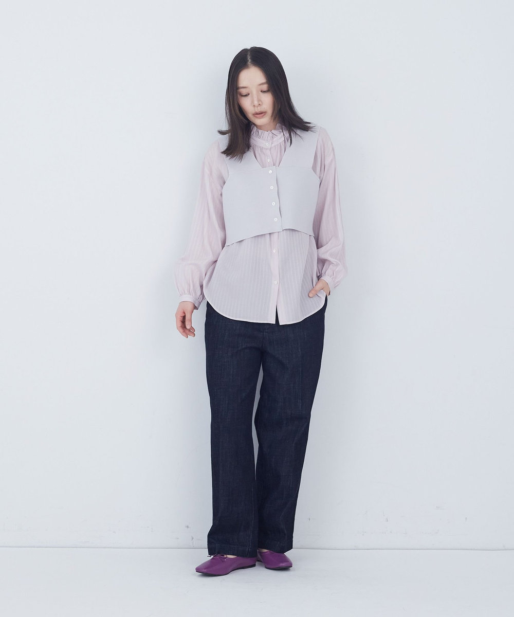 ADIEU TRISTESSE スクエアトゥバレエシューズ パープル
