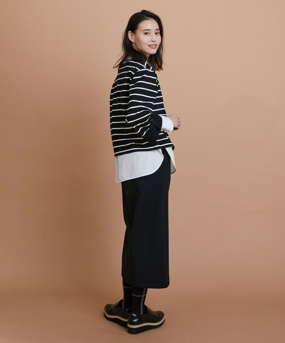 L'EQUIPE 120/2コットンブロードシャツ ホワイト
