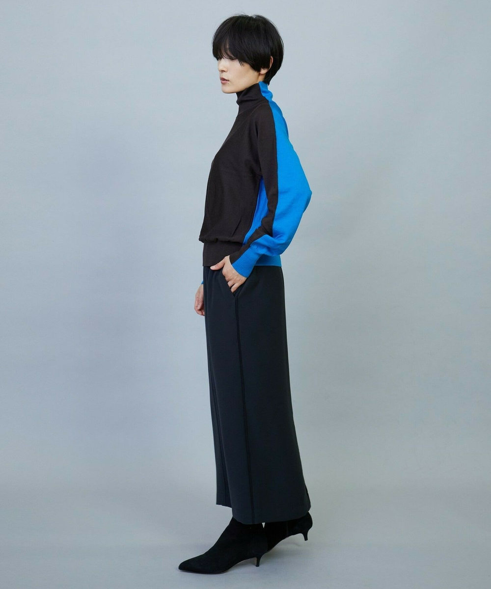 MOGA ANNUAL×MOGA　バイカラータートルニット ブラウン