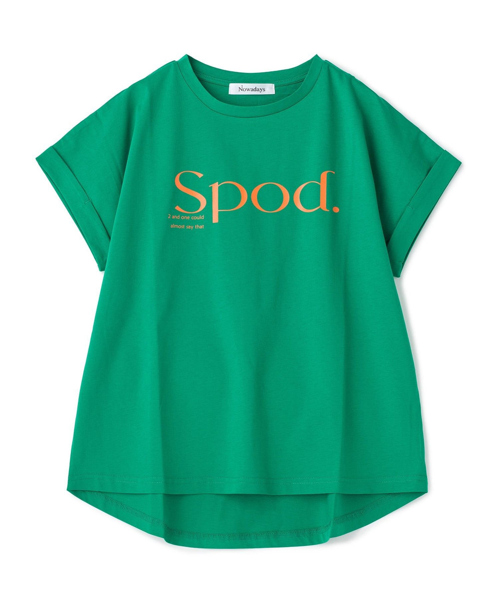NOWADAYS ドライタッチコットンロゴTシャツ グリーン