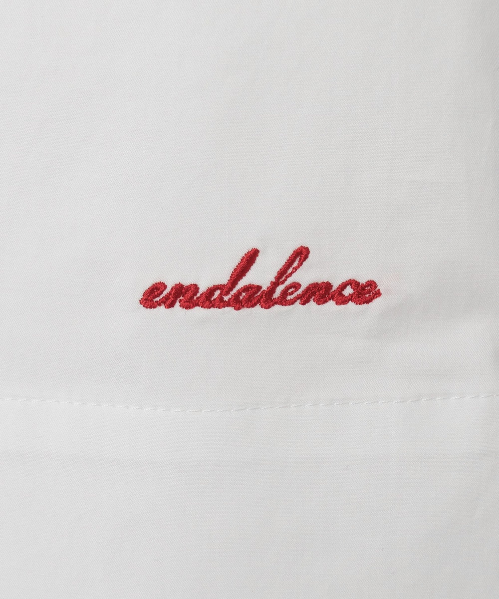 endalence Rコットンバンドカラーシャツ ホワイト