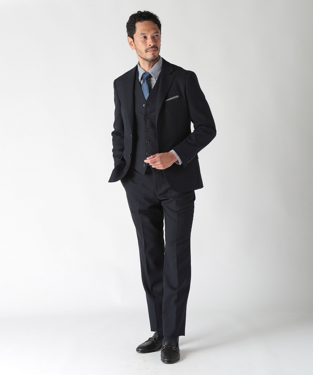MEN'S BIGI ミックスヤーン/ホップサックスラックス ダークネイビー