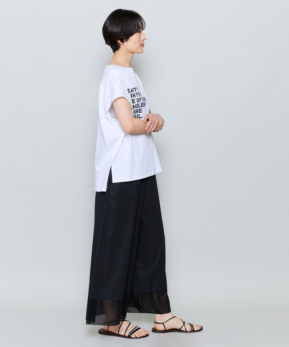MOGA 37.5ナイロンストレッチワイドクロップドパンツ ブラック