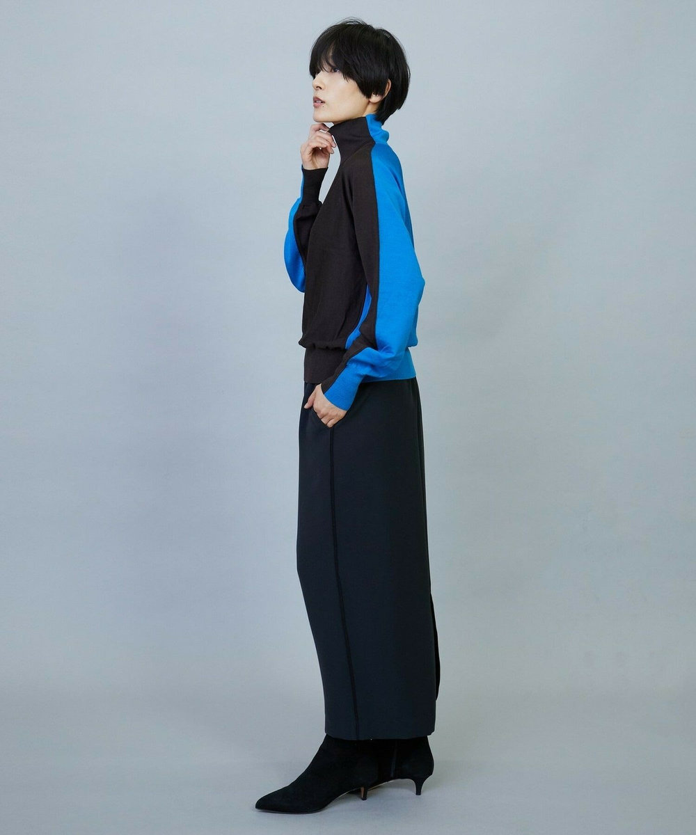 MOGA ANNUAL×MOGA　バイカラータートルニット ブラウン