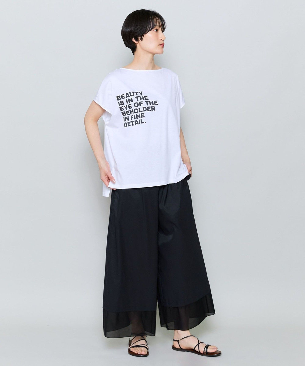 MOGA 37.5ナイロンストレッチワイドクロップドパンツ ブラック