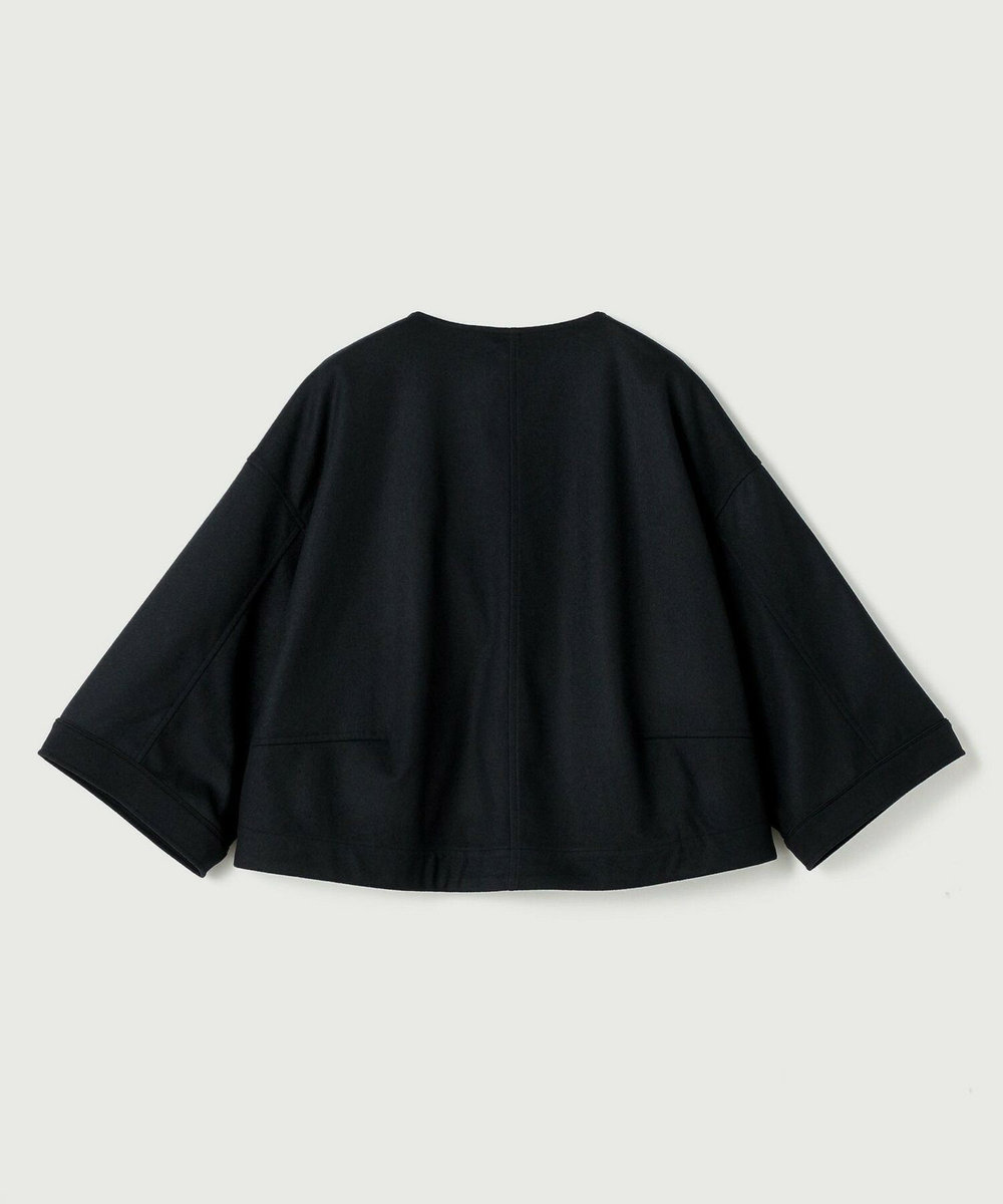 feerique feerique ウールライクニットツイルコクーンシルエットプルオーバー ネイビー